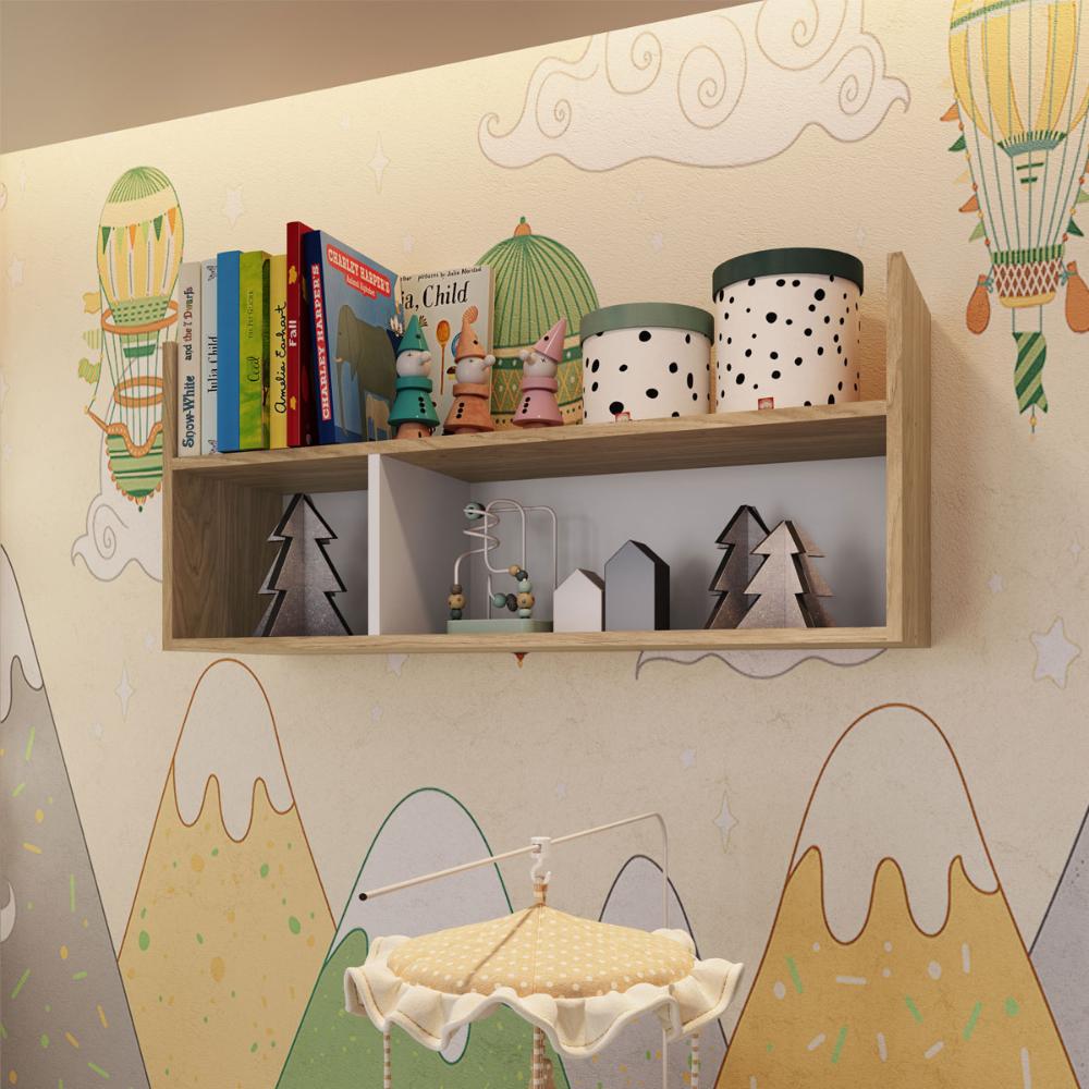 Nicho Infantil com Livreiro Itapuã e Branco Completa Móveis