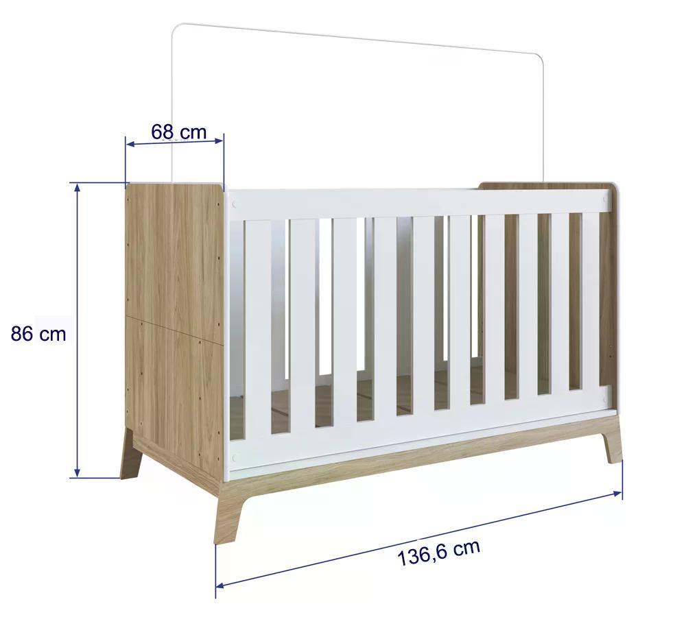 Quarto Infantil 5 Peças Favo de Mel FM036 Itapua Branco Completa Moveis