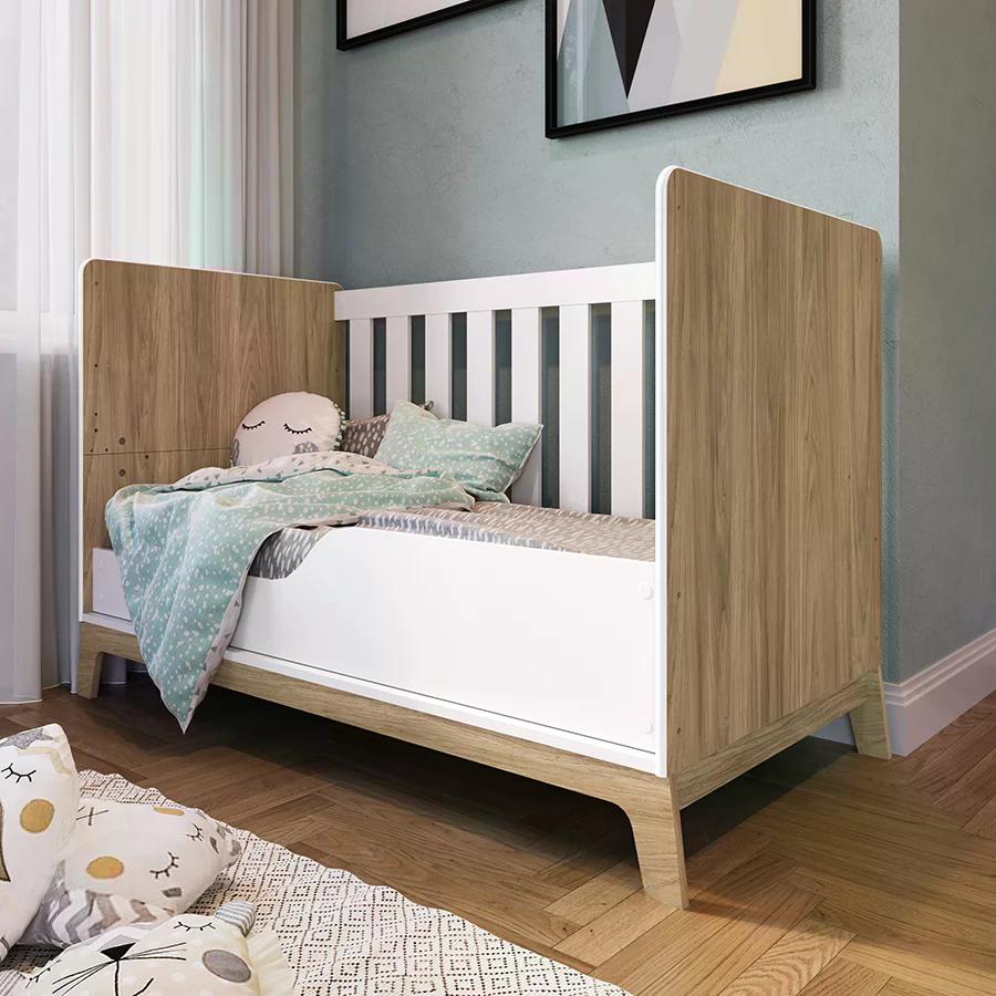 Quarto Infantil 5 Peças Favo de Mel FM036 Itapua Branco Completa Moveis