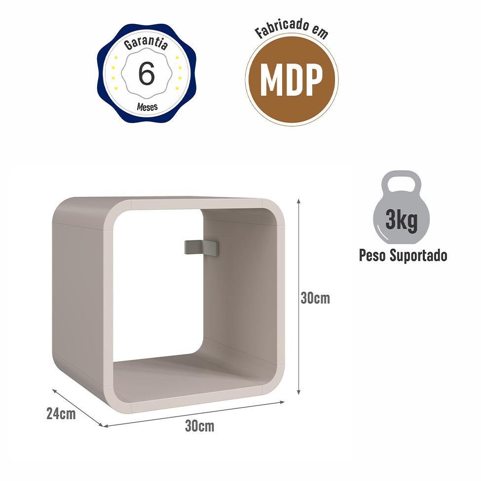 Nicho Curve Bege Dunas 30 cm x 30 cm