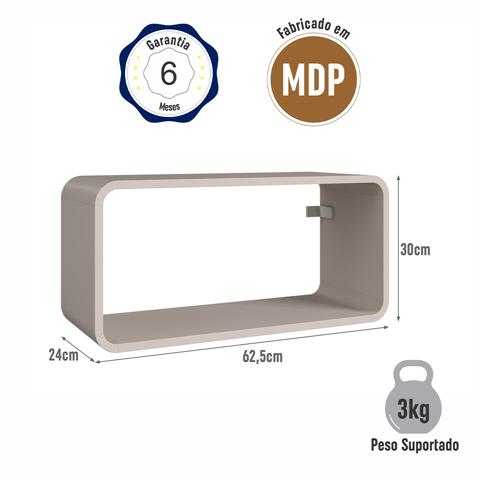 Nicho Curve Bege Dunas 30 cm x 62,5 cm