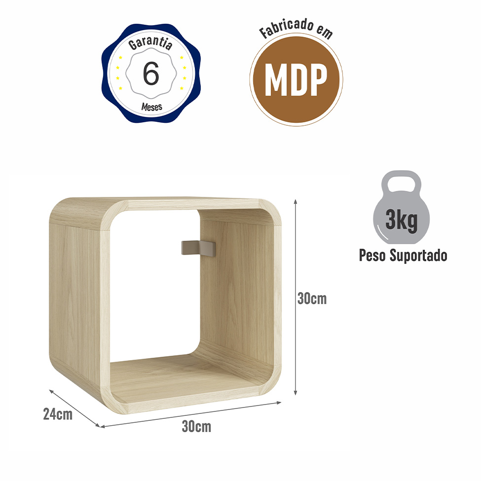 Nicho Curve Carvalho Araguaiana 30 cm x 30 cm