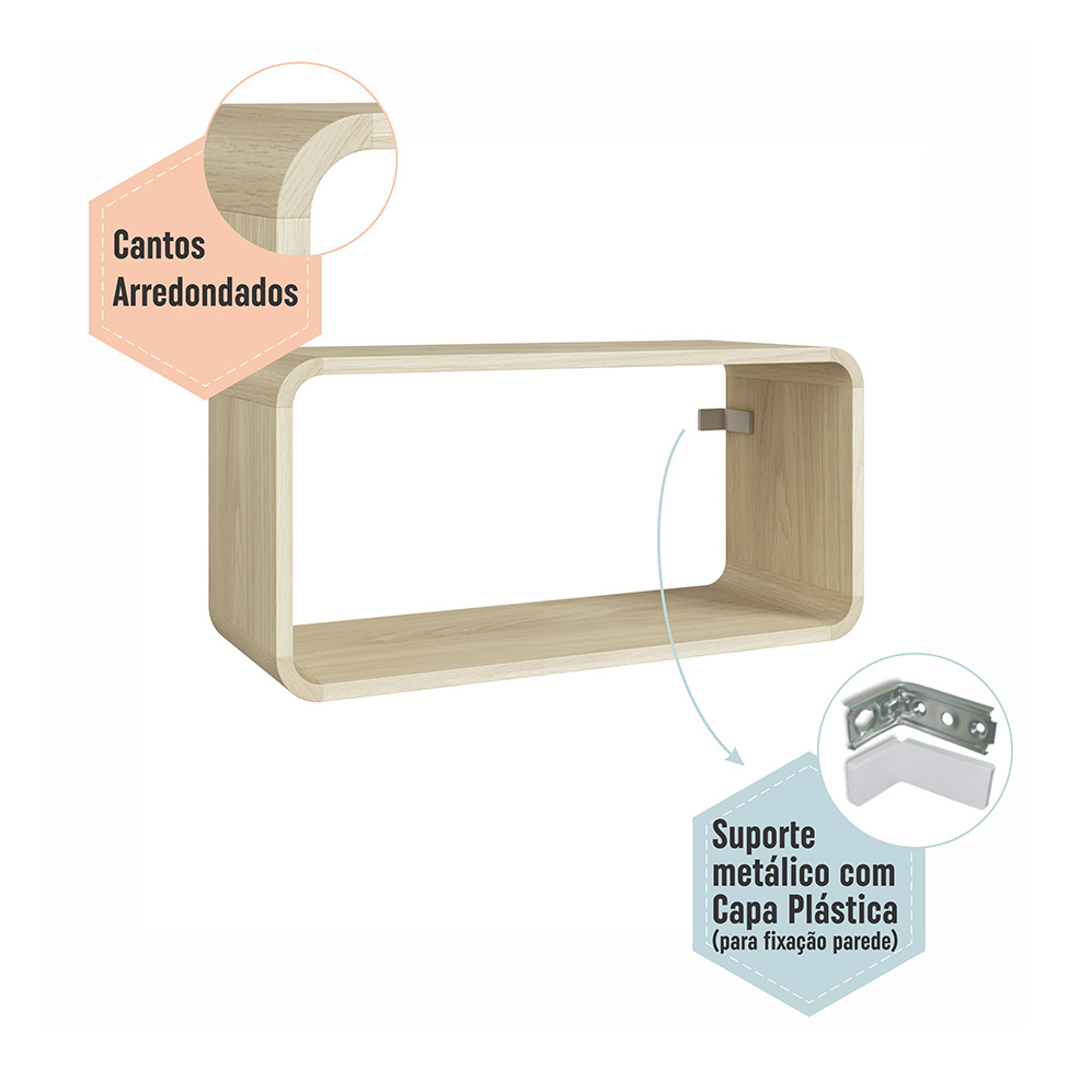Nicho Curve Carvalho Araguaiana 30 cm x 62,5 cm