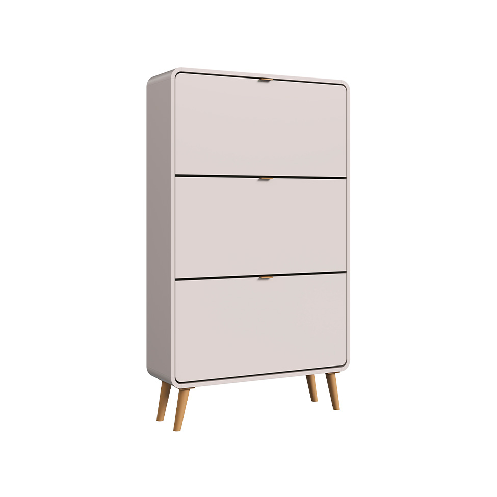 Sapateira Curve 3 Portas Bege Dunas