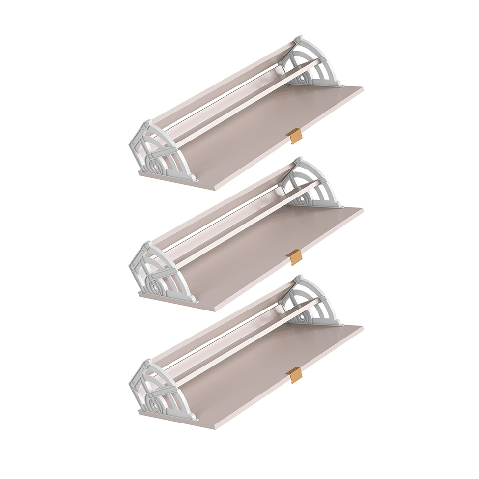 Sapateira Curve 3 Portas Bege Dunas