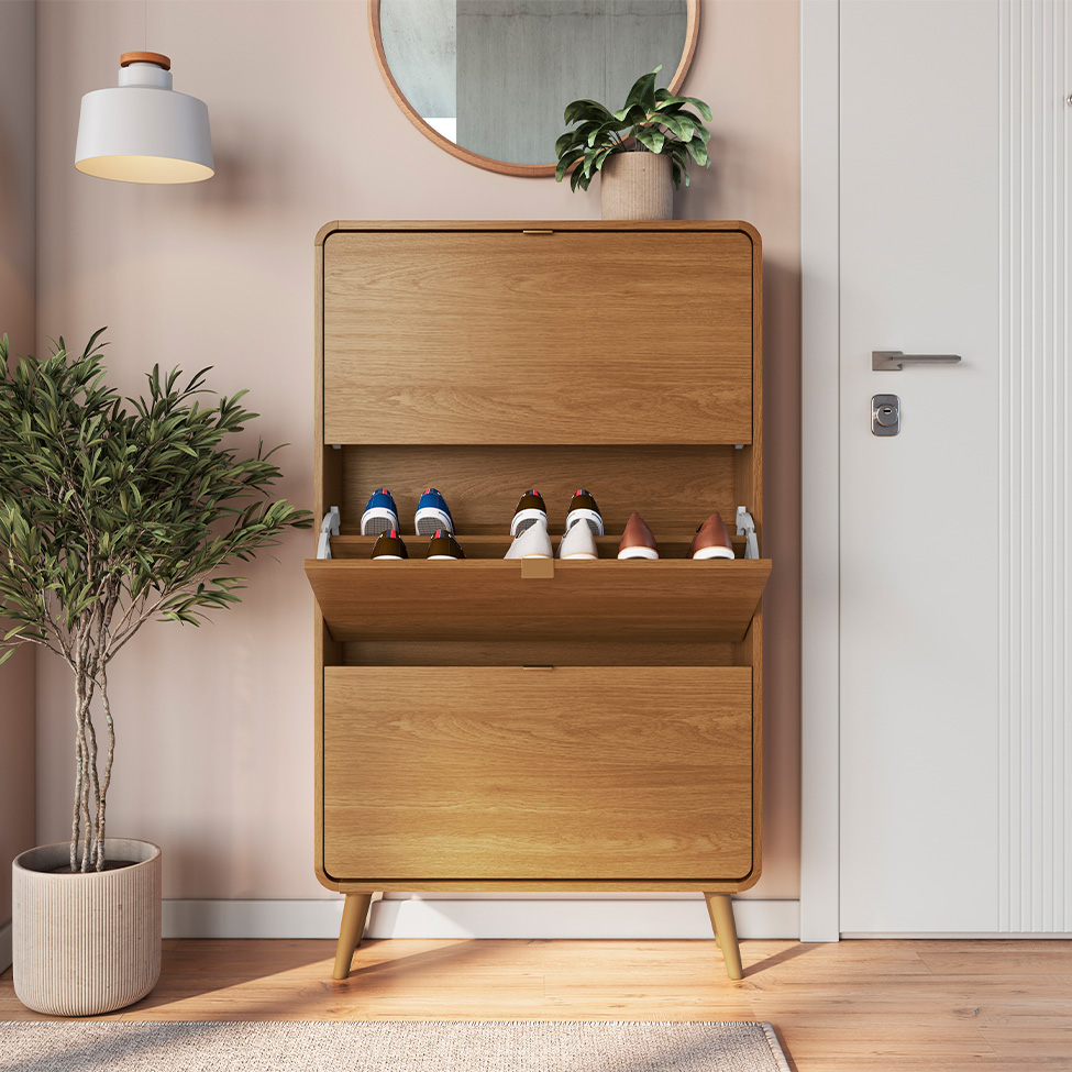 Sapateira Curve 3 Portas Carvalho Xingu