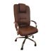Cadeira Giratória Escritório Classic Presidente Marrom Base Cromada CompreAlegre com Relax e Rodizio 100% Nacional