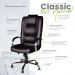 Cadeira Giratória Escritório Classic Presidente Marrom Base Cromada CompreAlegre com Relax e Rodizio 100% Nacional
