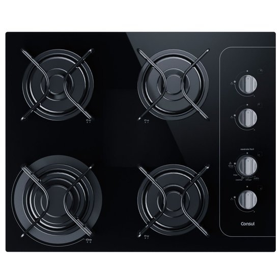 Cooktop 4 bocas Consul com Controle Fácil e Acendimento Automático - CD060AE