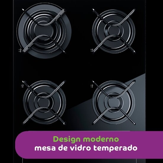 Cooktop 4 bocas Consul com Controle Fácil e Acendimento Automático - CD060AE