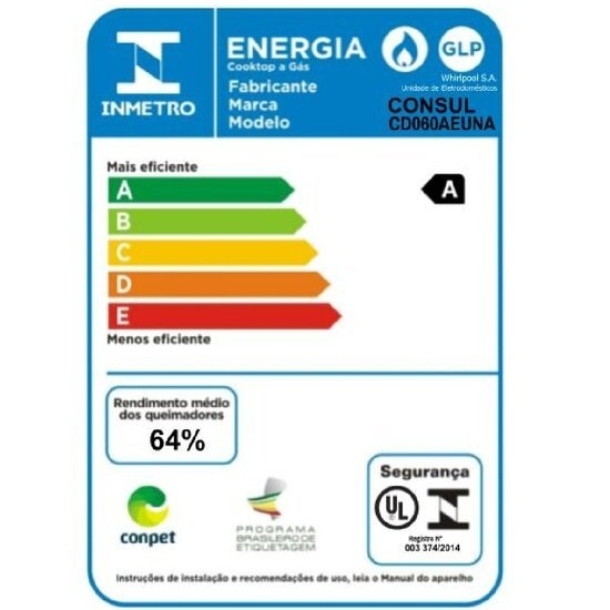 Cooktop 4 bocas Consul com Controle Fácil e Acendimento Automático - CD060AE