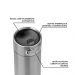 Garrafa Squeeze Térmico Luxe Autoseal Copo Térmico Inox Polido Quente e Frio 473ml Contigo