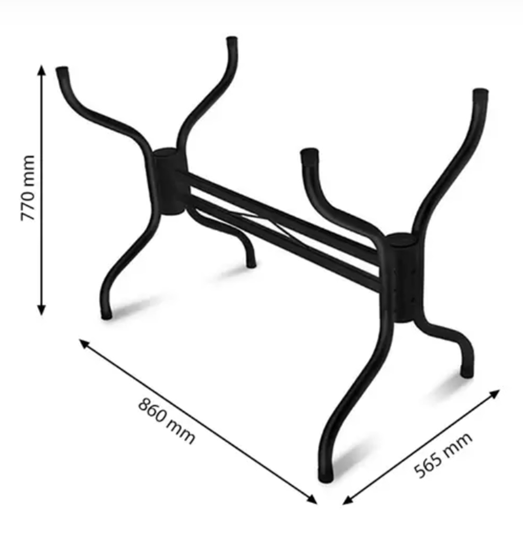 Base Para Mesa De Jantar Preto Vidro Madeira Granito