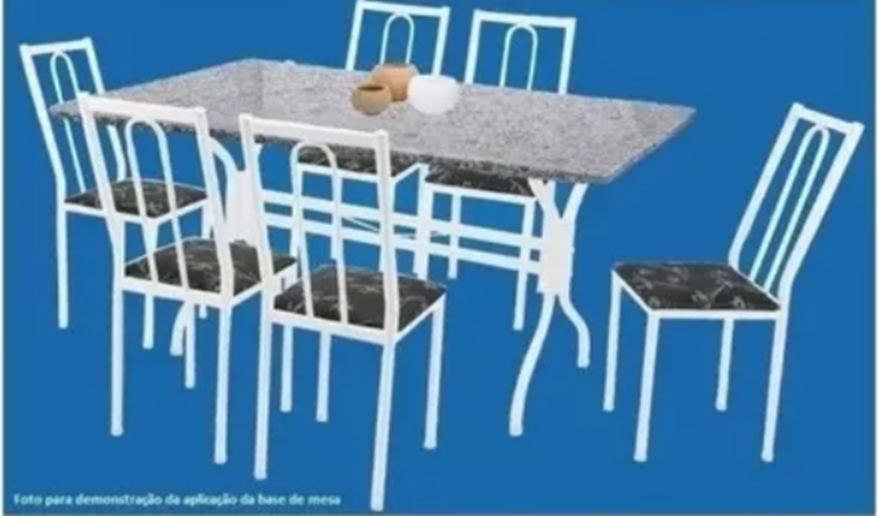 Base Para Mesa De Jantar Texturizado Vidro Madeira Granito