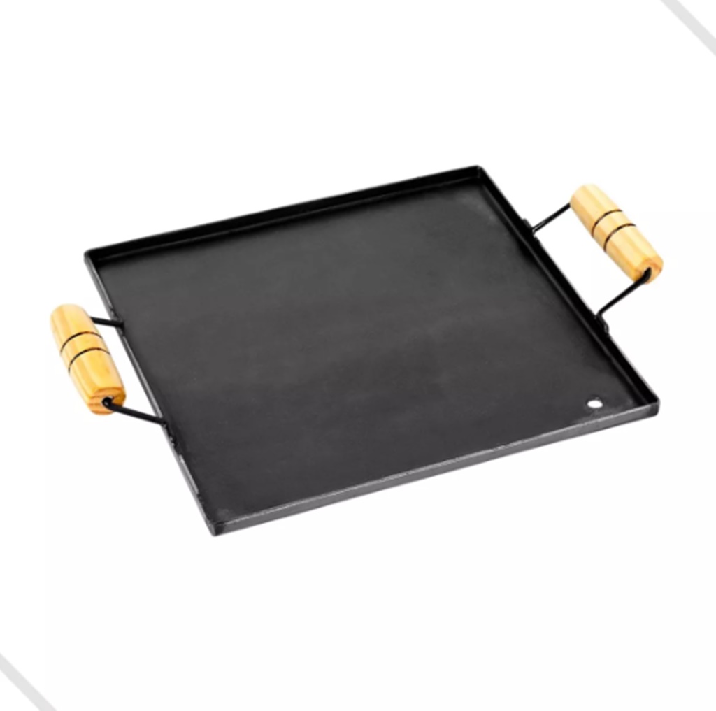 Churrasqueira Fogareiro a Álcool Chapa Ferro Multi P/ Mesa