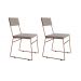 Kit 2 Cadeiras de Jantar Estofada Base Cobre Veludo Bege