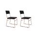 Kit 2 Cadeiras de Jantar Estofada Base Cobre Veludo Preto