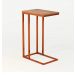 Mesa Lateral Encaixe Elena Cobre com Tampo Amendoa