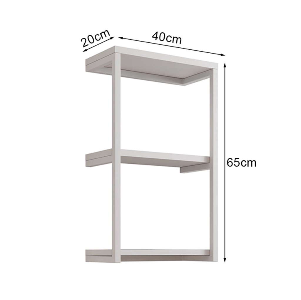 Nicho De Parede Industrial Para Quarto 3 Prateleiras Milão - Branco