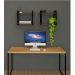 Nicho Industrial Preto Com Tampo Imbuia 80 Cm