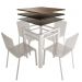 Pé Base De Mesa Jantar Branco Para Tampos Pedra Granito Vidro 0,75x0,75mt