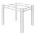 Pé Base De Mesa Jantar Branco Para Tampos Pedra Granito Vidro 0,75x0,75mt