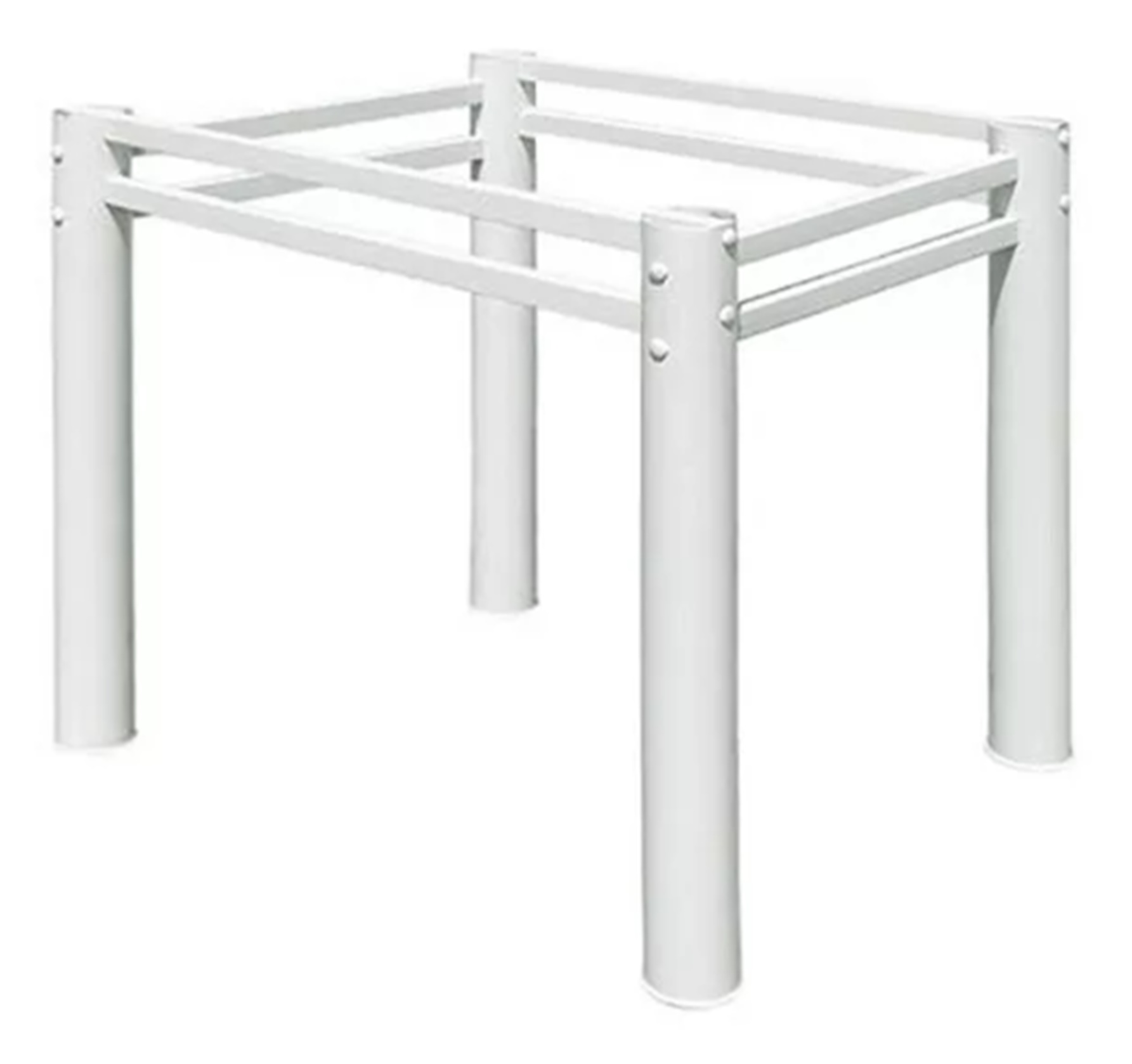 Pé Base De Mesa Jantar Branco Para Tampos Pedra Granito Vidro 0,75x0,75mt