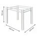 Pé Base De Mesa Jantar Branco Para Tampos Pedra Granito Vidro 0,75x0,75mt