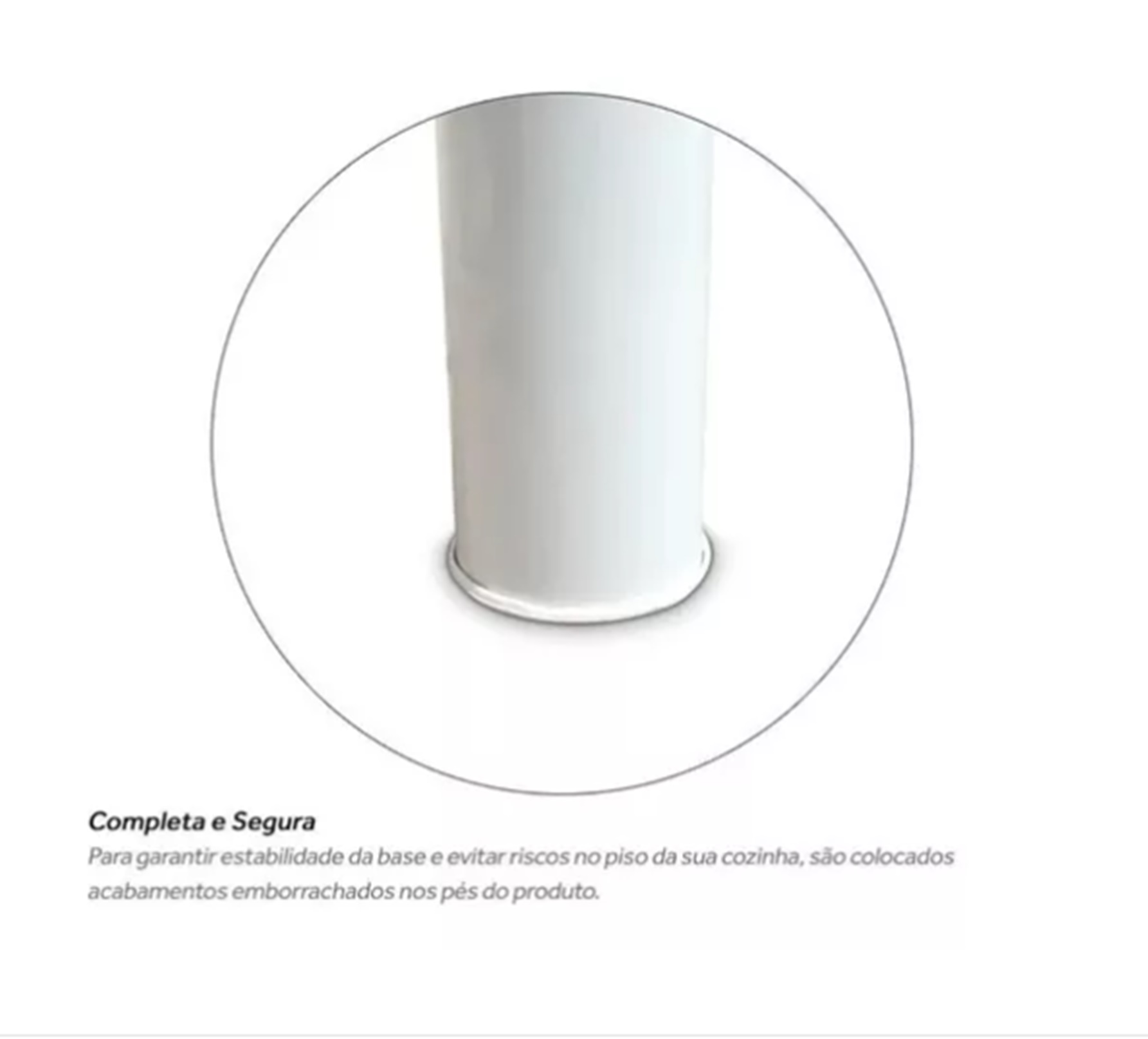Pé Base De Mesa Jantar Branco Para Tampos Pedra Granito Vidro 0,75x0,75mt