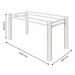 Pé Base De Mesa Jantar Branco Para Tampos Pedra Granito Vidro 1,20mt
