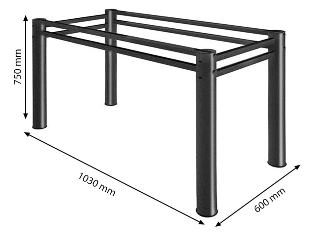 Pé Base De Mesa Jantar Para Tampos Pedra Granito Vidro 1,20mt