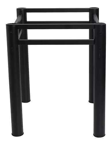Pé Base De Mesa Jantar Preto Para Tampos Pedra Granito Vidro 0,75x0,75mt
