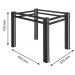 Pé Base De Mesa Jantar Preto Para Tampos Pedra Granito Vidro 0,75x0,75mt