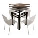 Pé Base De Mesa Jantar Texturizado Para Tampos Pedra Granito Vidro 0,75x0,75mt