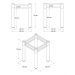 Pé Base De Mesa Jantar Texturizado Para Tampos Pedra Granito Vidro 0,75x0,75mt