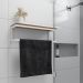 Toalheiro para Banheiro Estilo Industrial Branco com Tampo Imbuia