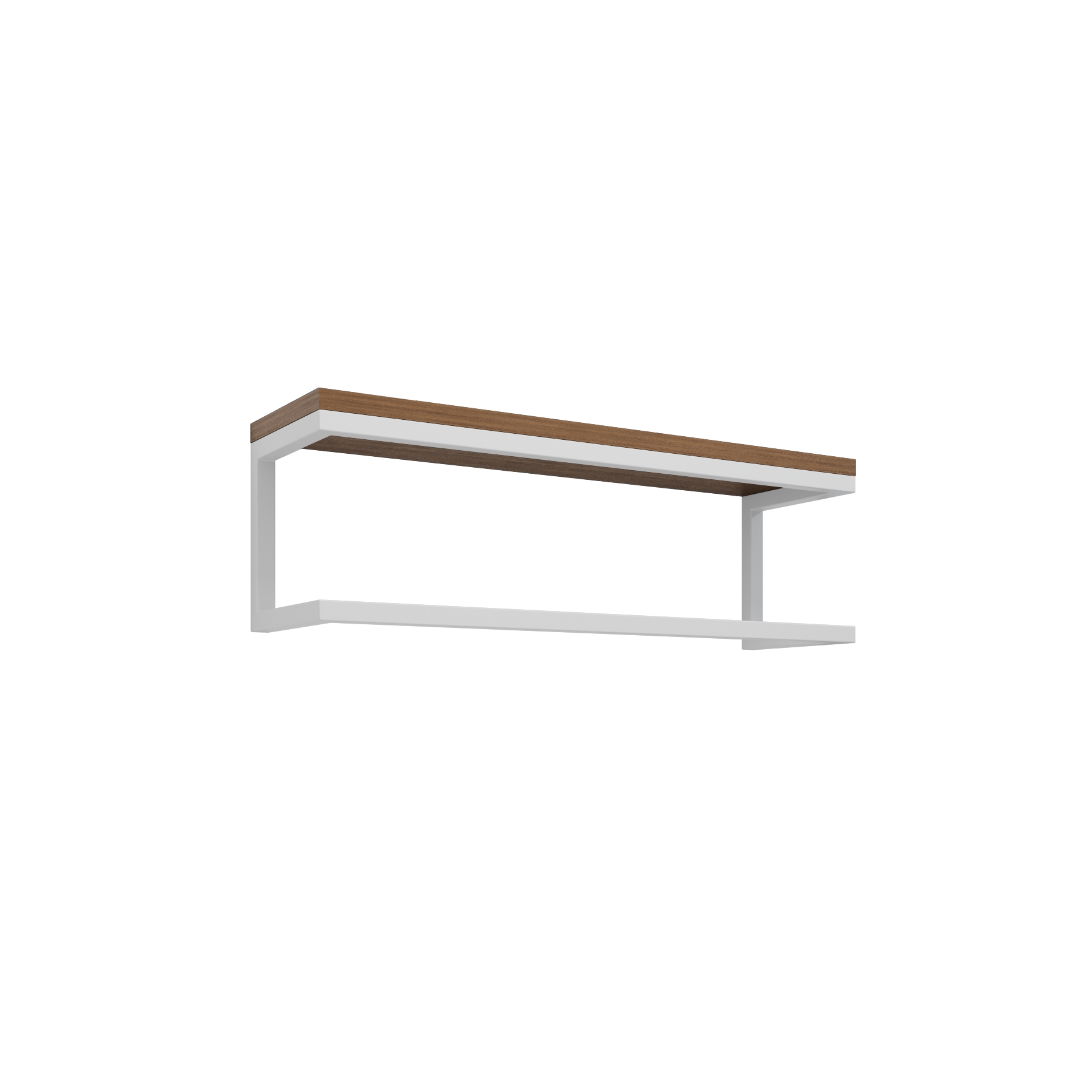 Toalheiro para Banheiro Estilo Industrial Branco com Tampo Imbuia