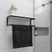 Toalheiro para Banheiro Estilo Industrial Preto com Tampo Branco