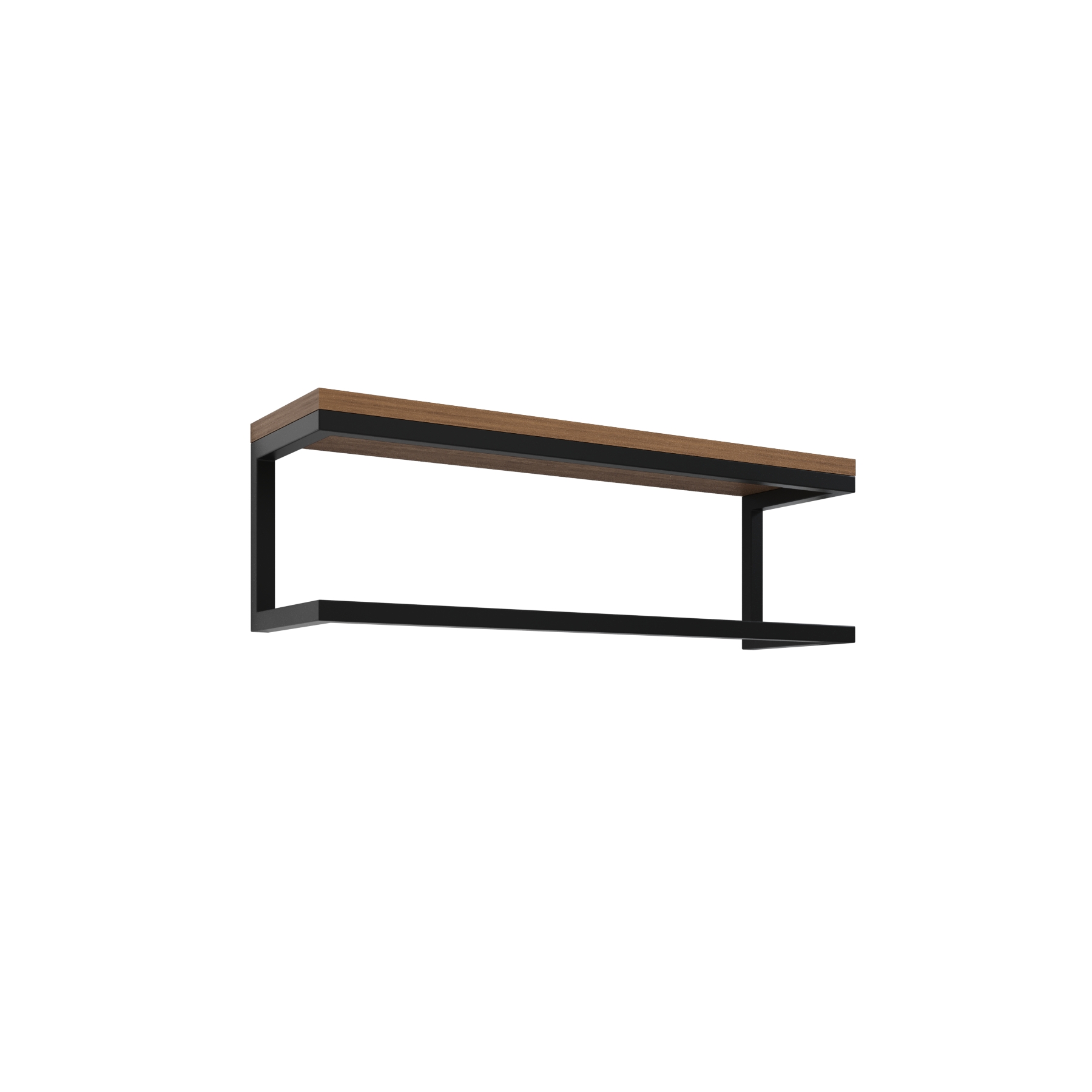 Toalheiro para Banheiro Estilo Industrial Preto com Tampo Imbuia