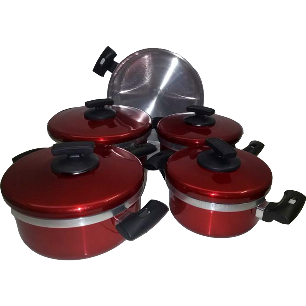 Jogo de Panela Plus Verniz Vermelho 5 Peças Cooklar