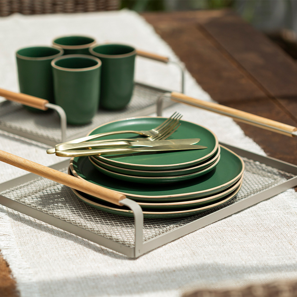 Bandeja Decorativa Rack Gelo 33x27 cm