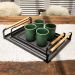 Bandeja Decorativa Rack Preta 33x27 cm