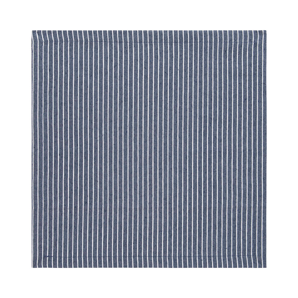Guardanapo Eco Listrado Miles Branco e Azul Marinho