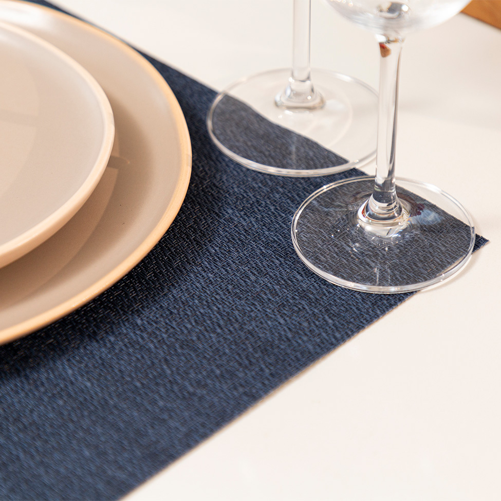Jogo Americano Retangular Loom Azul Navy