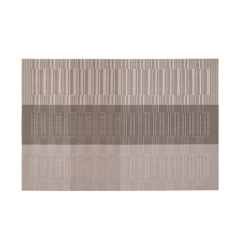 Jogo Americano Retangular Loom Listras Taupe