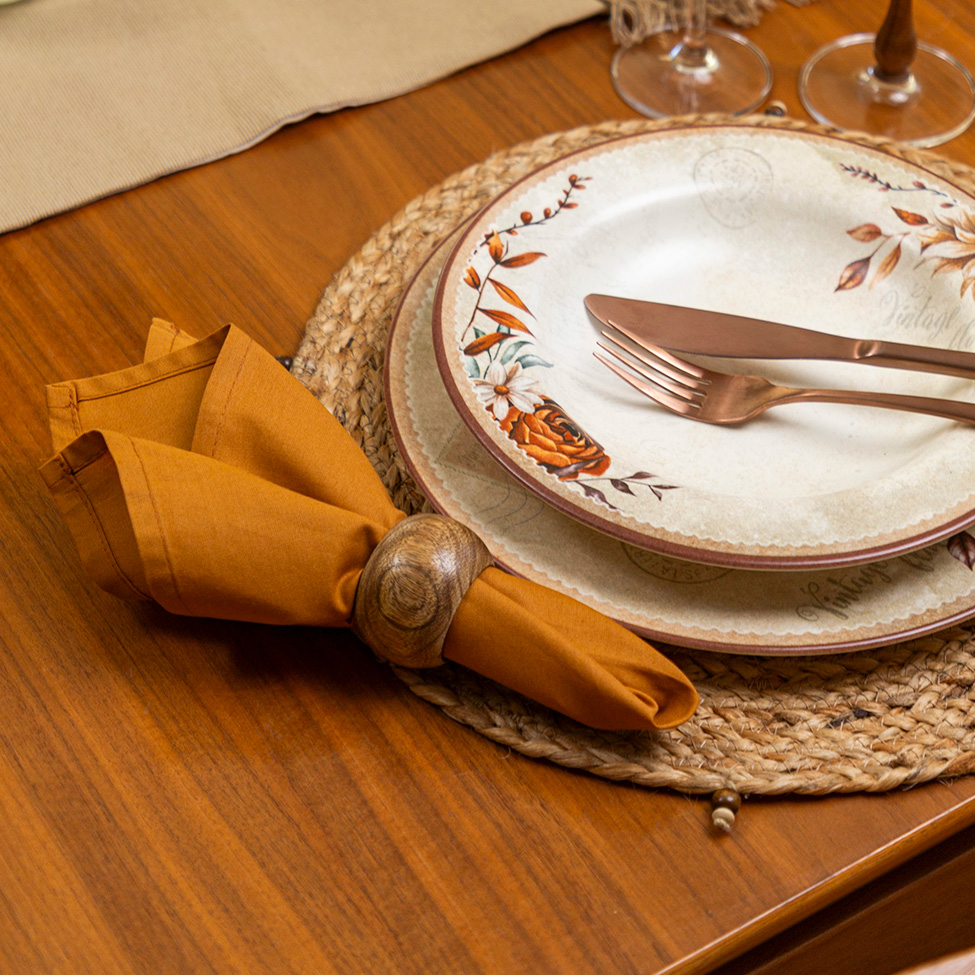 Kit com 4 Guardanapos Home Camurça