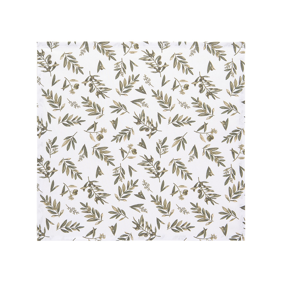 Kit com 4 Guardanapos Home Estampado Azeitona