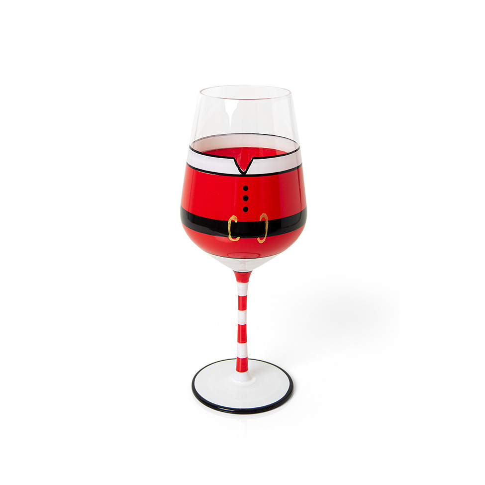 Taça Christmas Vermelha e Dourada 510 ml
