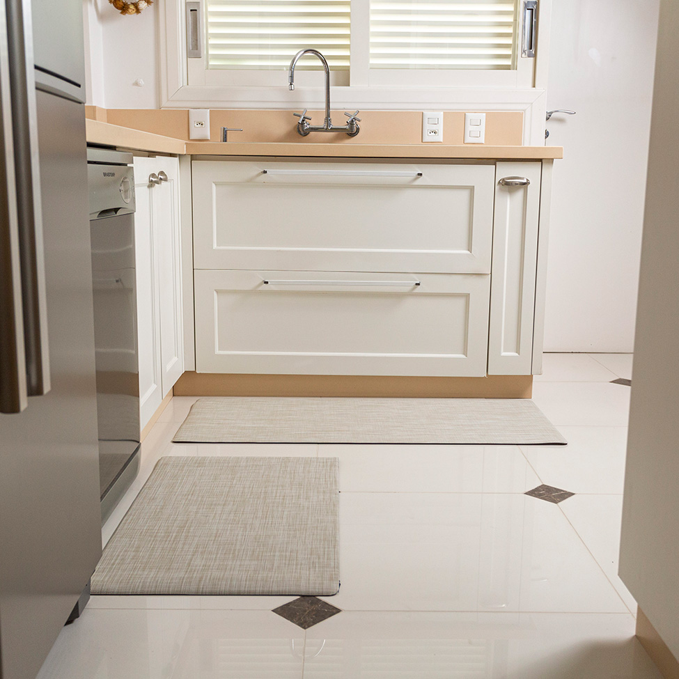 Tapete de Cozinha Sense Trama Bege 50x80 cm