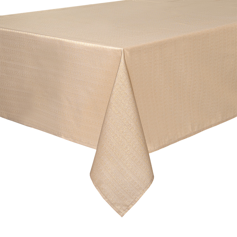 Toalha de Mesa Versatile Leah Dourada 180x270 cm